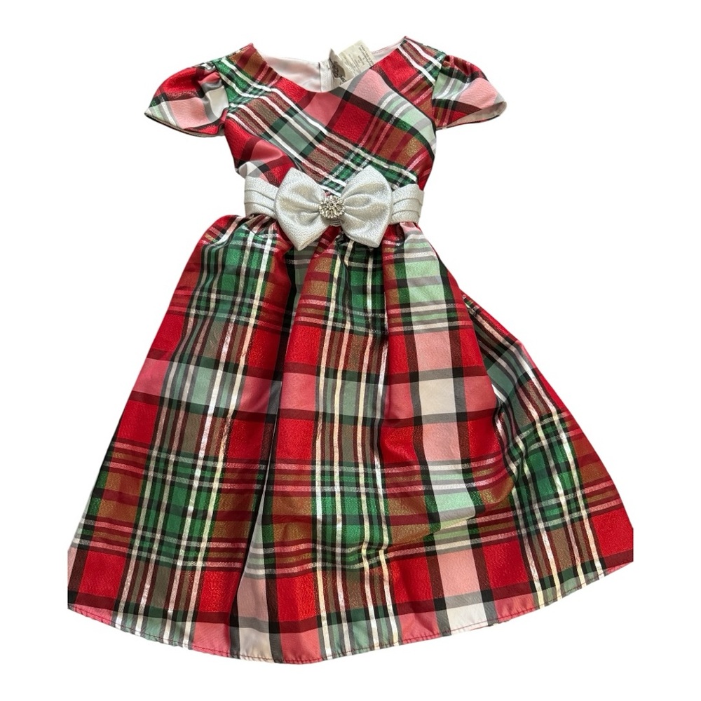 Plaid Dress with Bow